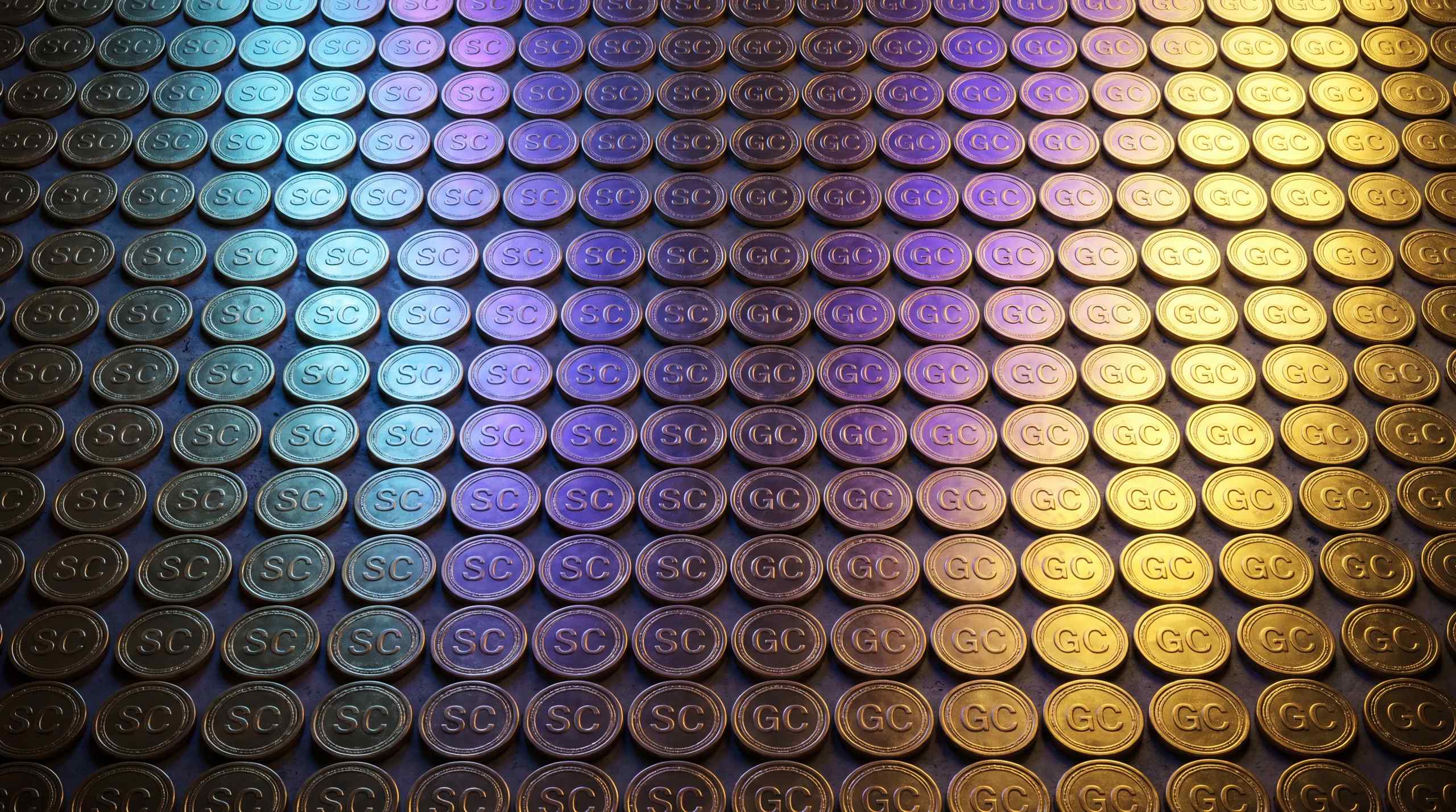 A huge amount of figurative sweeps coins or SC.